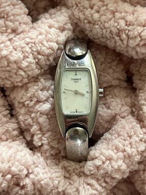 Tissot Silver Tone Women's Bracelet Watch with White Dial